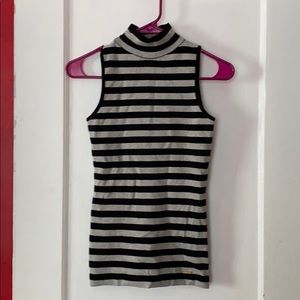 Catherine Malandrino striped turtleneck tank XS